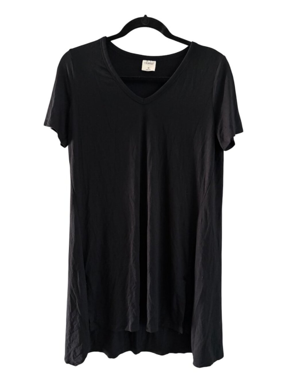 Soma Intimates WKND Softlite Collection Black V-Neck Dress / Tunic Size M Comfy